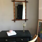 Vintage bamboo mirror 75 x 100 cm