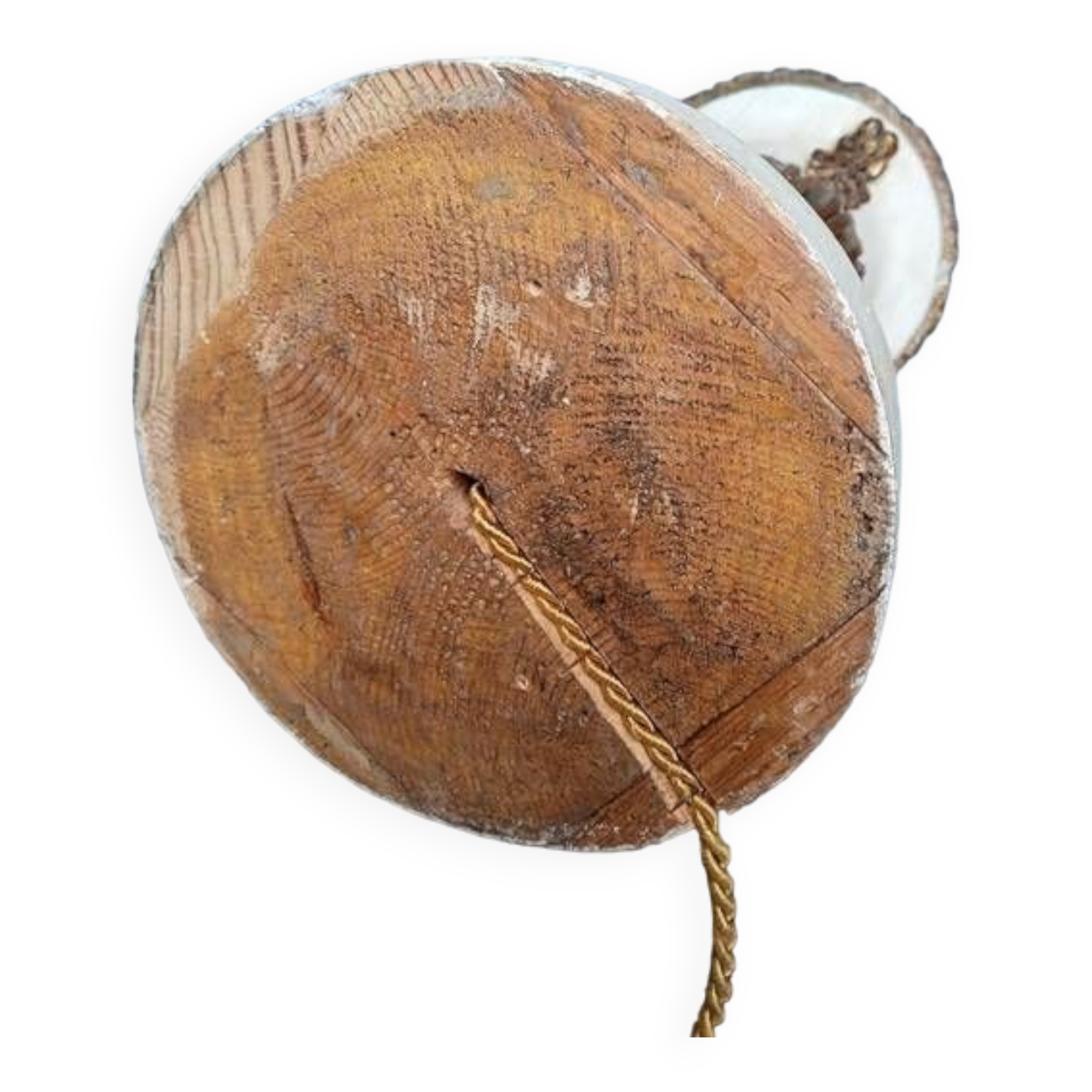 Medicis lamp carved polychrome wood ep 1940