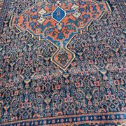 Tapis ancien persan d’orient senneh fait main 102x139 cm