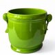 Glazed green cache-pot