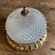 Vintage glass and brass ceiling lamp