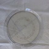 Plateau en verre transparent et ancien
