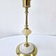 Pair Of Antique Candlesticks In Brass And Alabaster