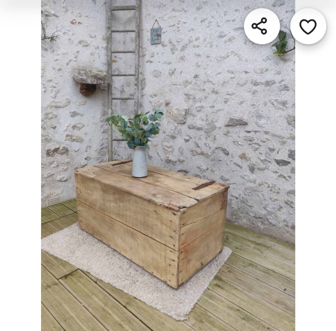 Restored solid poplar chest