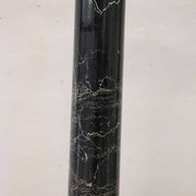 Antique black and white marble column, Italy, late 19th century