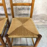 Pair of straw chairs