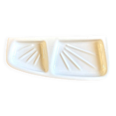 White earthenware wall-mounted soap dish no. 2