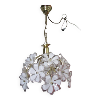 Suspension, vintage chandelier, 18 flowers