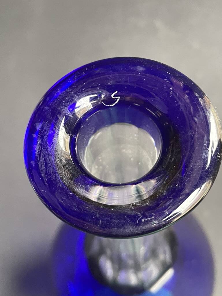 Large overlay cut crystal carafe (Roemer)