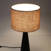 Rare black Theodor Skjøde Knudsen table lamp / Skjern / Mid-century Danish modern design / 1960s / 1970s