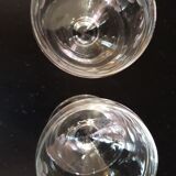 2 glasses blown and carved