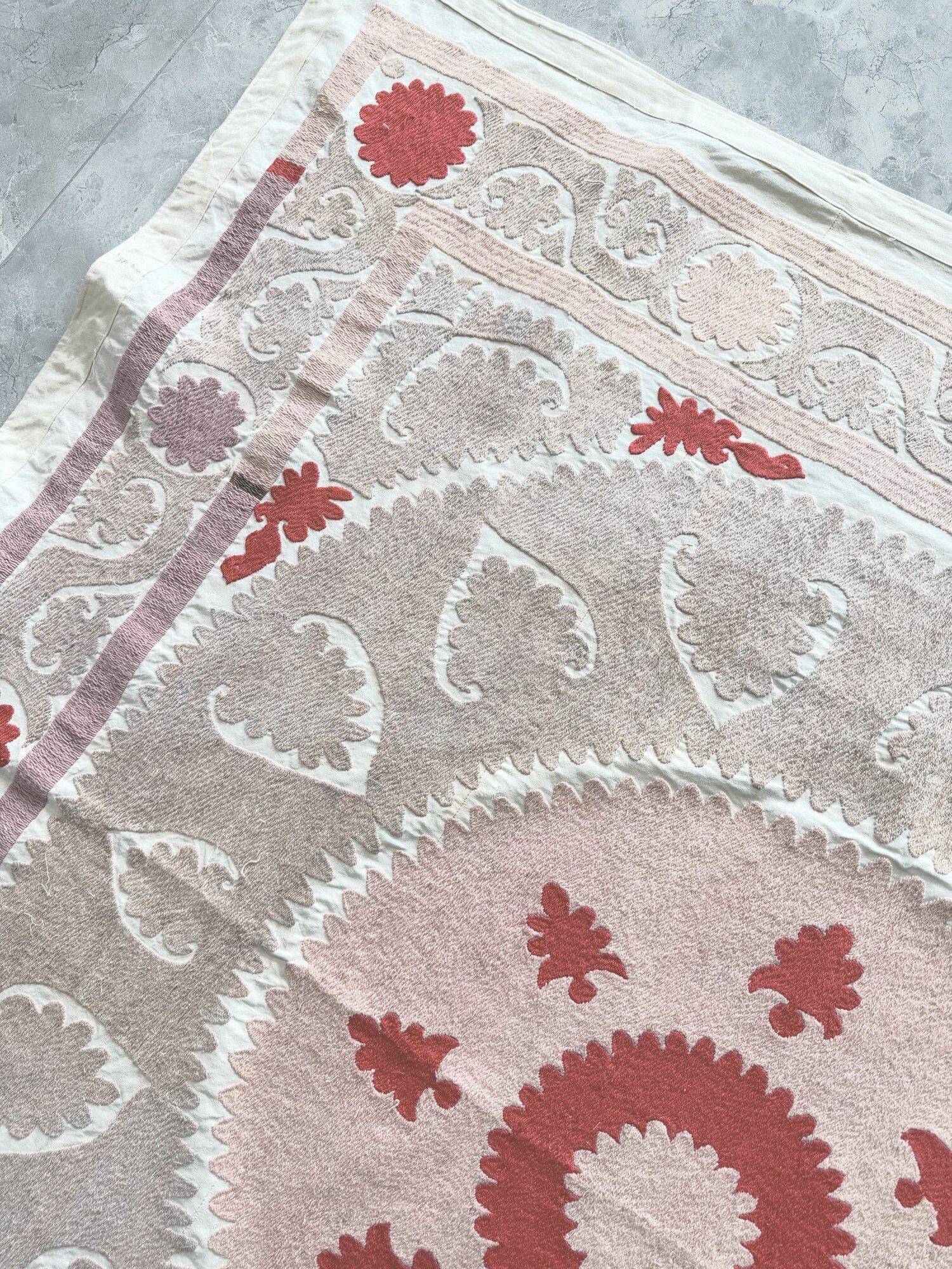 Vintage hand-embroidered tablecloth 145x157 cm