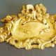 Fronton, bronze doré, ornement pour miroir, meuble, signé Jacquet Grelier