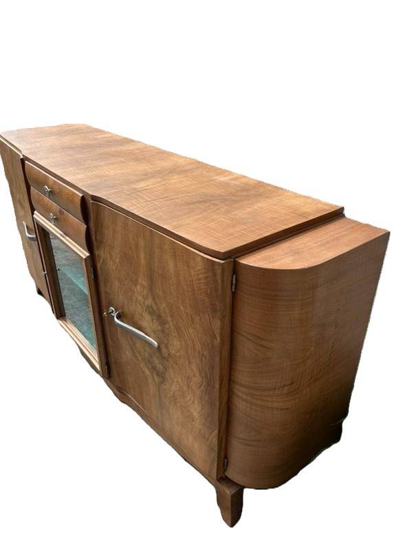 3-door, 2-drawer walnut veneer sideboard, 1960s