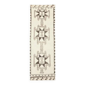 1970s Turkish Hand-Knotted Wool Cotton Beige Runner Rug 112x340