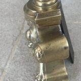 19th-century brass fireplace threshold bar