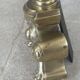 19th-century brass fireplace threshold bar