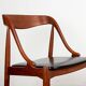 Set of 6 Danish chairs in teak and skai, model 16, Johannes Andersen.