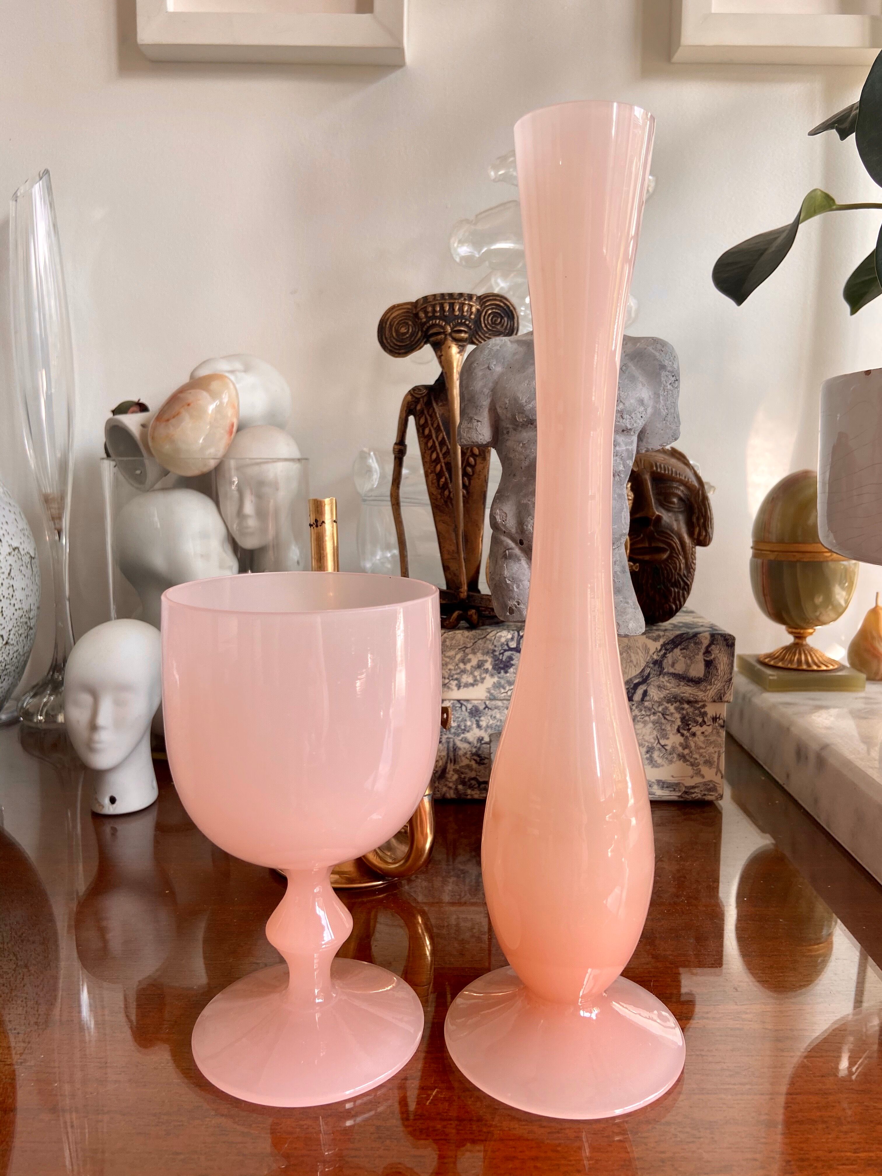 Pair of opaline vases