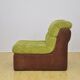 Green and brown corduroy modular sofa, 1970s.