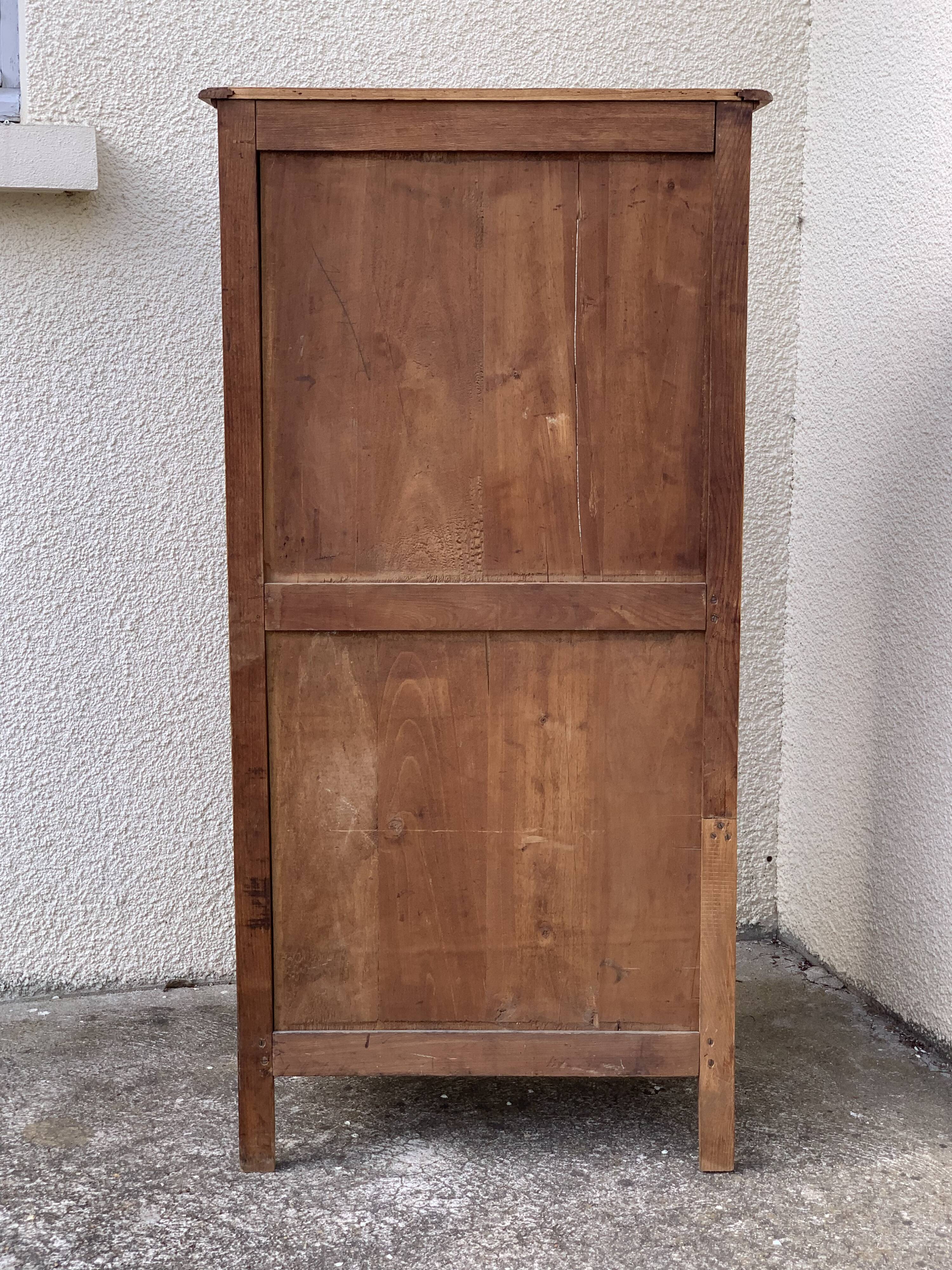 Parisian cabinet glazed raw wood nymphs and carved art nouveau decorations