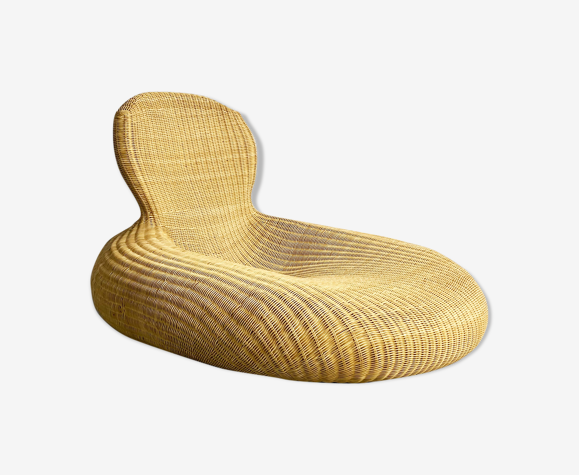 Chaise longue en osier par Carl Öjerstam pour Ikea
