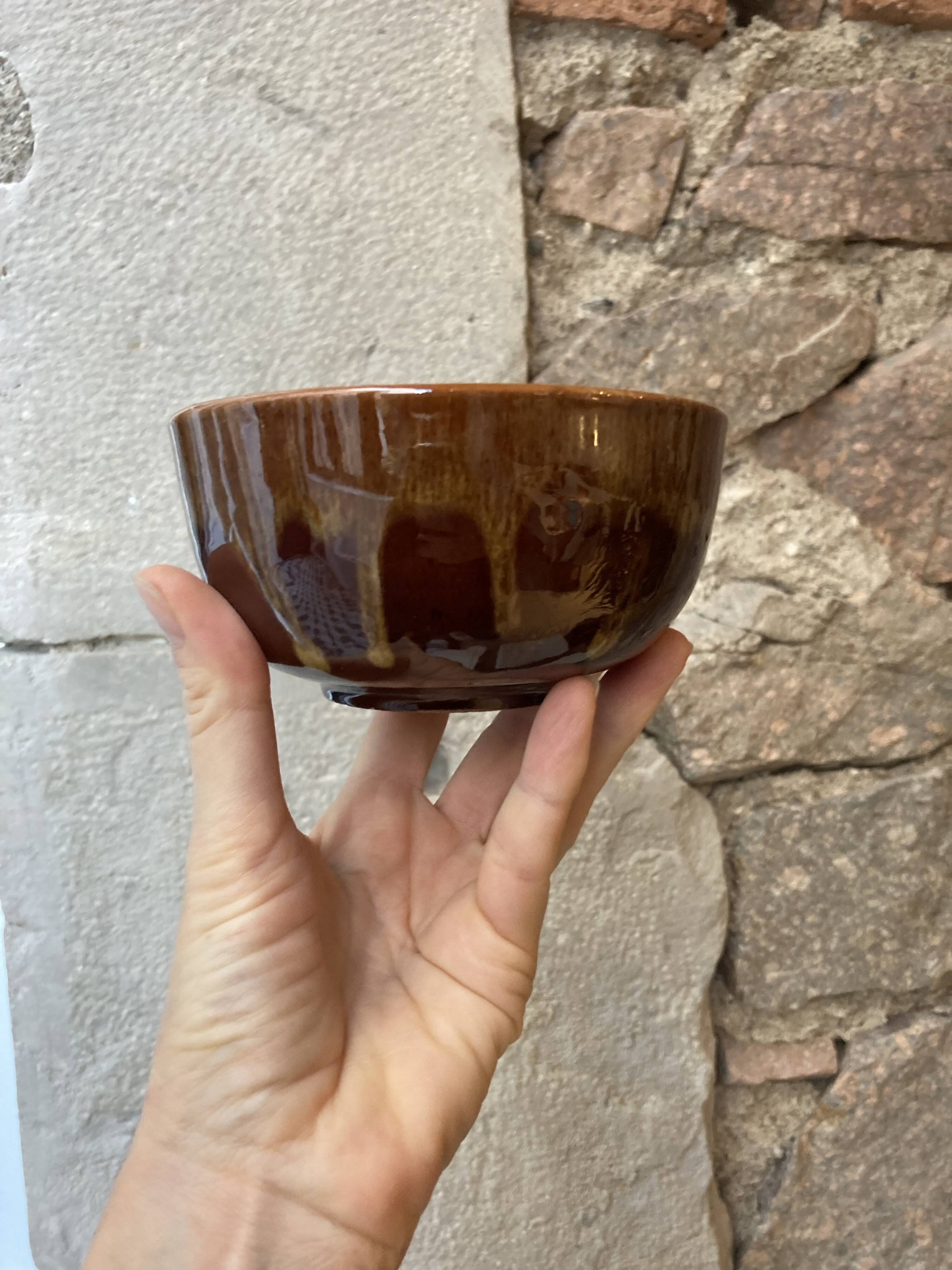 Set of 6 glazed earthenware bowls