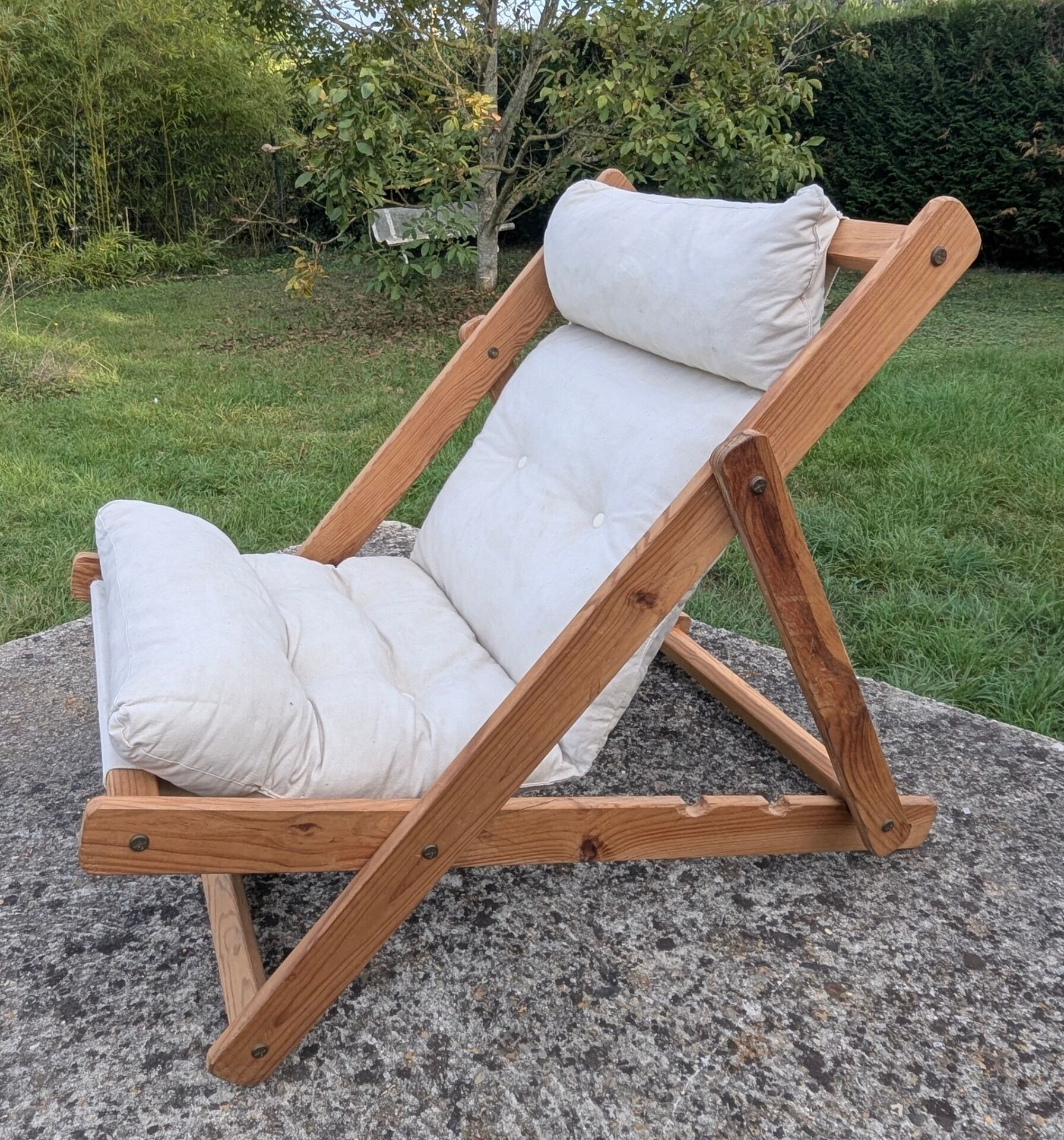 Adjustable Kon-Tiki armchair in pine by Gillis Lundgren for Ikea 70 80