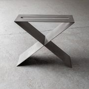 Contemporary stainless steel side table by Lena Coupez, Belgium, 2024