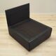 Black leather pouf/armchair, Italian design, 1960s, made in Italy.