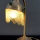 Art Nouveau Brass and Glass Cabochon Table Lamp, Circa 1910