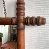 Late 19th century bamboo-style turned wooden mirror