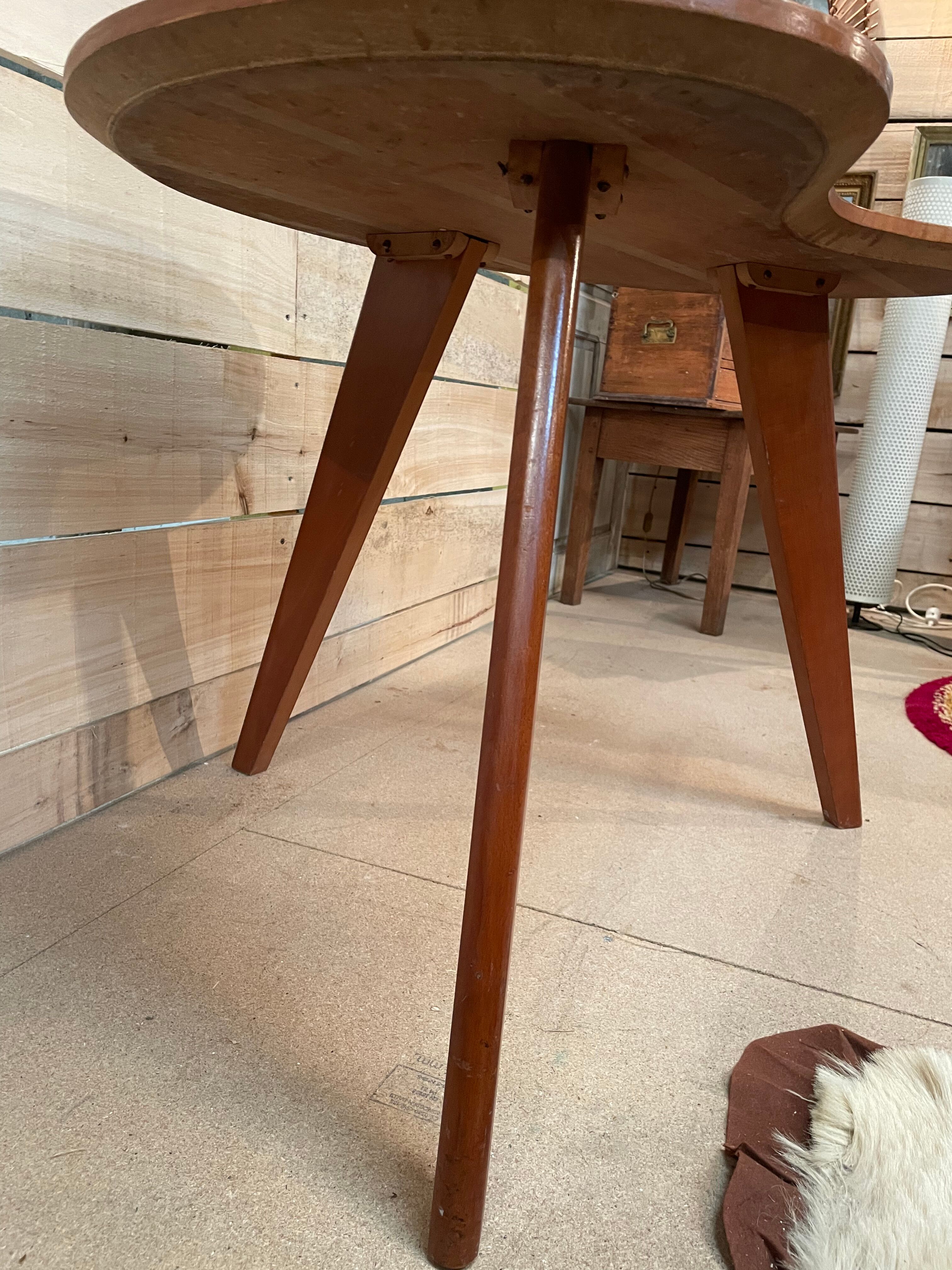 Table basse haricot vintage année 50