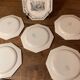 Set of six dessert plates