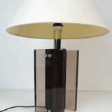 Large Lucite Desk Lamp Mid Century Minimalist by Felice Antonio Botta Italy 1973 labeled