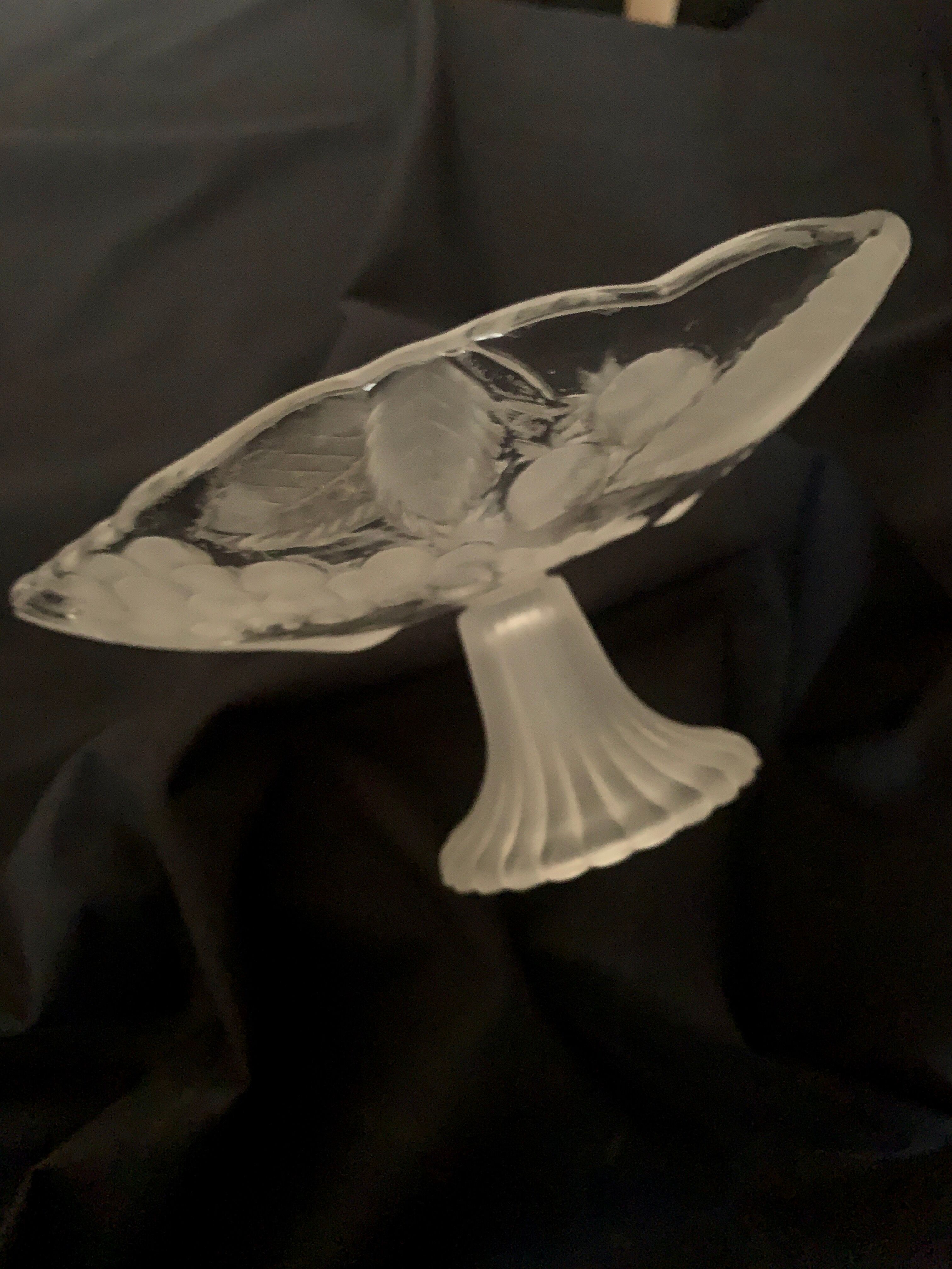 Fruit cup, glass, frosted décor and foot, bright