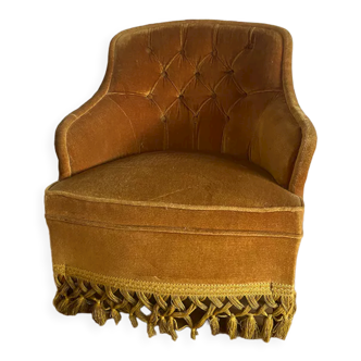 Mustard toad armchair