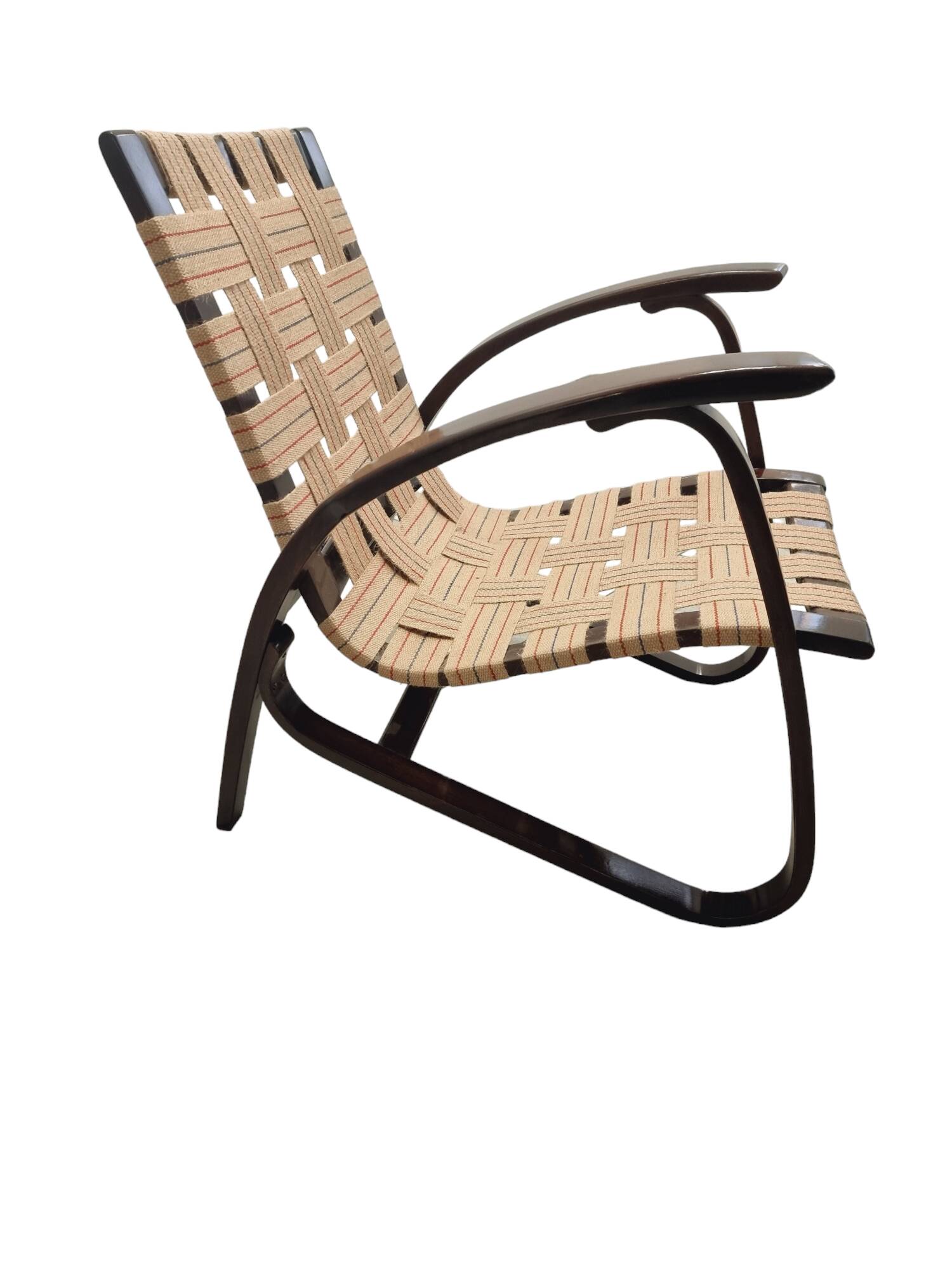 Pair of Iconic Art Deco lounge chairs by Jan Vanek, 1930s Czechoslovakia