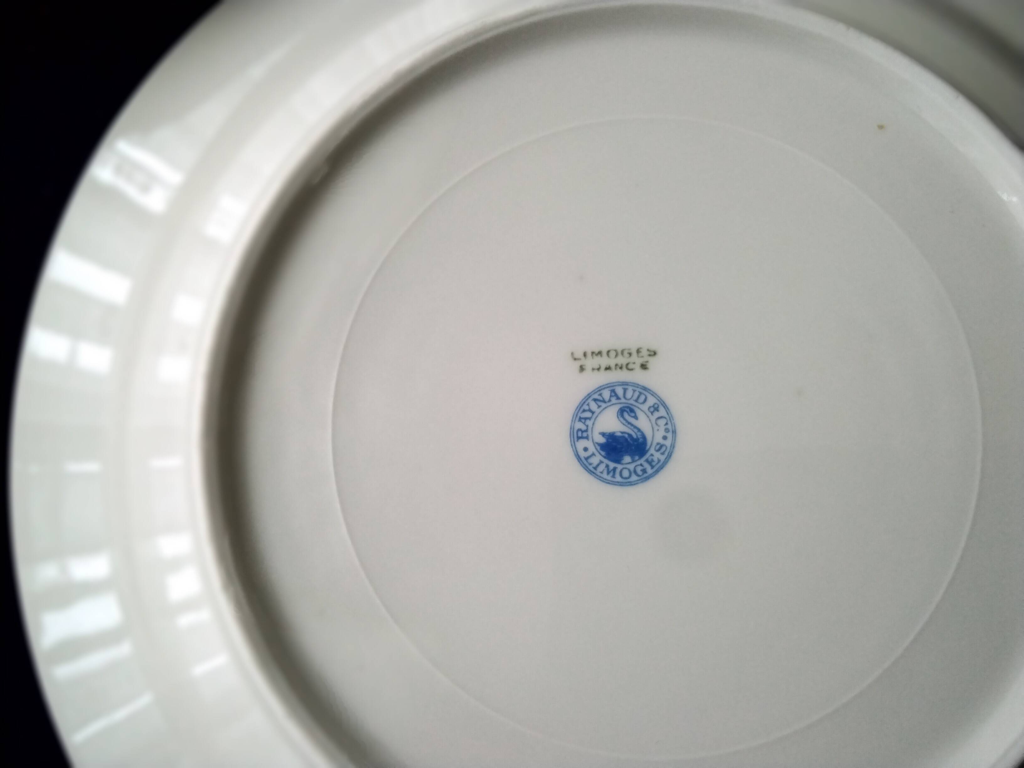 6 Limoges porcelain dinner plates Raynaud & Cie