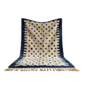 Tapis berbère en laine pure fait main traditionnelle artisanale 2/3 m