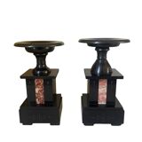 Old pair of marble vase bookends.