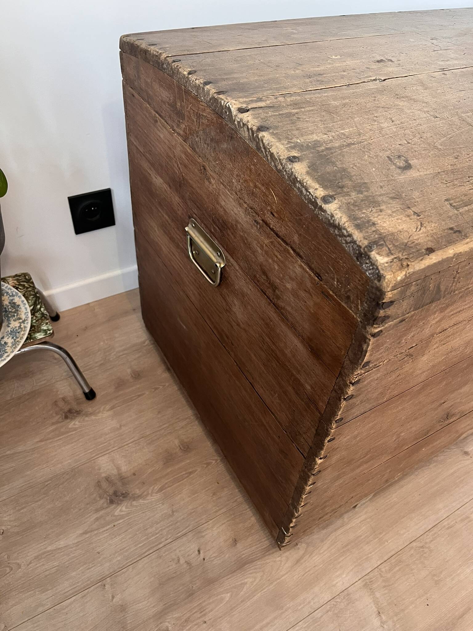 Vintage wooden trunk