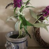 Blue grey stoneware pot