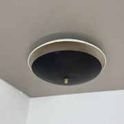 unique round metal Gino Sarfatti Style Ceiling Wall Light Flushmount Italy 1950s