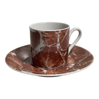 Tasse en porcelaine effet marbre