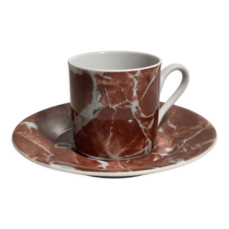 Marble effect porcelain cup