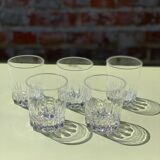 5 vintage whiskey glasses