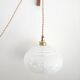 White Clichy glass hanging lamp