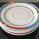 Set of small plates, vintage saucers in porcelain.