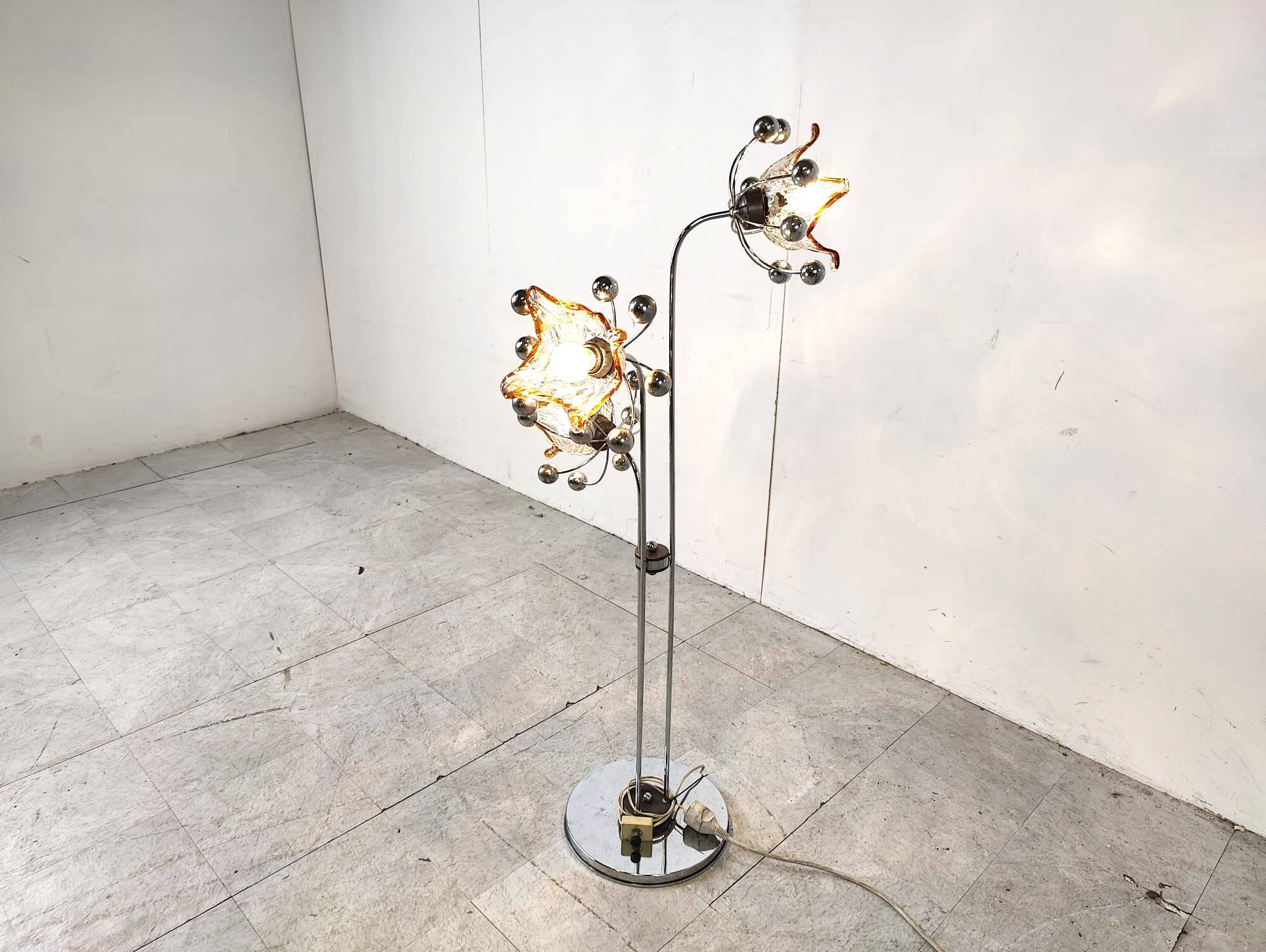 Vintage murano glass floor lamp, 1960s